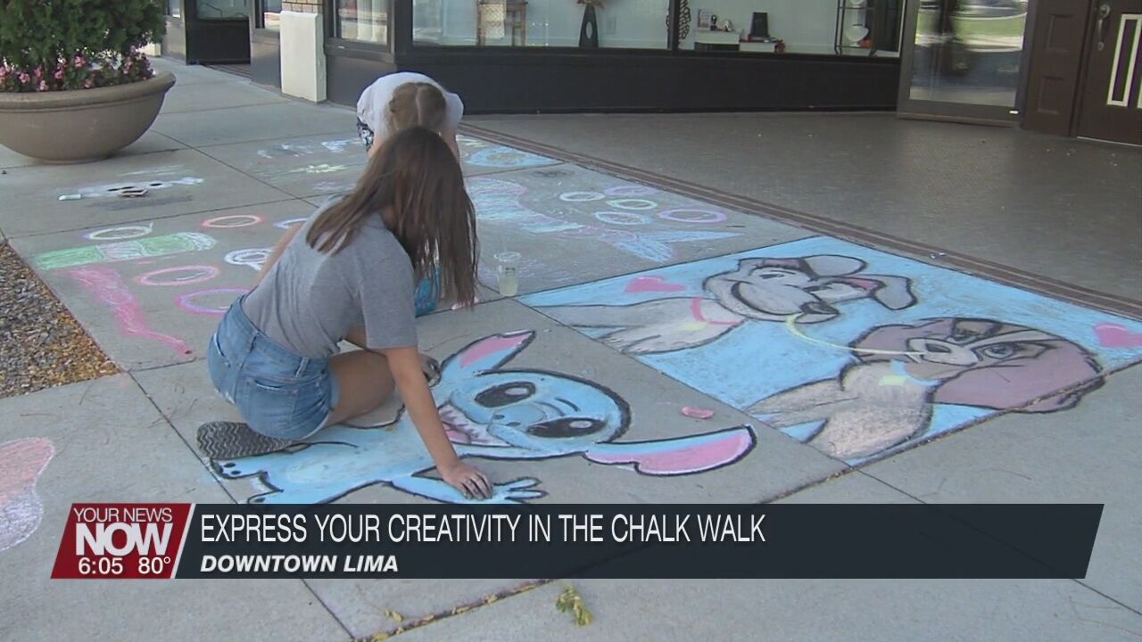 The "Chalk Walk" brings art to downtown Lima sidewalks